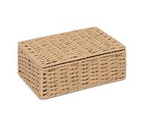 Arpan Natural Paper Rope Storage Basket Box With Lid (Small)
