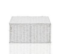 ARPAN Paper Rope Storage Basket Box With Lid - White (Large)