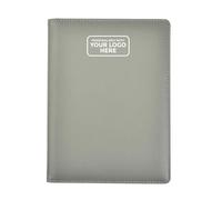 ARPAN Personalised A5 Presentation Folder, 36 Pockets, 72 Sides, Portfolio Display Book with Plastic Sleeves, Certificate and Document Organiser (Grey, Customise with Logo)