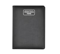ARPAN Personalised A5 Presentation Folder, 36 Pockets, 72 Sides, Portfolio Display Book with Plastic Sleeves, Certificate and Document Organiser (Black, Customise with Logo)