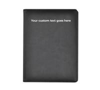 ARPAN Personalised A5 Presentation Folder, 36 Pockets, 72 Sides, Portfolio Display Book with Plastic Sleeves, Certificate and Document Organiser (Black, Customise with Text)