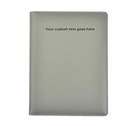 ARPAN Personalised A5 Presentation Folder, 36 Pockets, 72 Sides, Portfolio Display Book with Plastic Sleeves, Certificate and Document Organiser (Grey, Customise with Text)