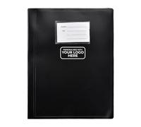 Arpan Personalised Custom Logo A4 Display Book, 104 Pockets, 208 Views, Presentation Portfolio Folder with Clear Sleeves for Students, School Projects, Choir Sheet Music, Office Documents (Black)