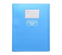 Arpan Personalised Custom Logo A4 Display Book, 104 Pockets, 208 Views, Presentation Portfolio Folder with Clear Sleeves for Students, School Projects, Choir Sheet Music, Office Documents (Blue)