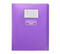 Arpan Personalised Custom Logo A4 Display Book, 104 Pockets, 208 Views, Presentation Portfolio Folder with Clear Sleeves for Students, School Projects, Choir Sheet Music, Office Documents (Purple)