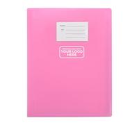 Arpan Personalised Custom Logo A4 Display Book, 104 Pockets, 208 Views, Presentation Portfolio Folder with Clear Sleeves for Students, School Projects, Choir Sheet Music, Office Documents (Pink)