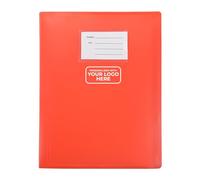 Arpan Personalised Custom Logo A4 Display Book, 104 Pockets, 208 Views, Presentation Portfolio Folder with Clear Sleeves for Students, School Projects, Choir Sheet Music, Office Documents (Red)