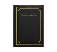 Arpan Personalised Custom Text Large Black Self Adhesive Photo Album with 40 Sheets, 80 Sides, Holds 10.8 x 7.5'' Photos (Personalised Album)