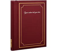 Arpan Personalised Custom Text Self Adhesive 36 Sheets 72 Sides Spiral Ring Binding Photo Album (Burgundy)