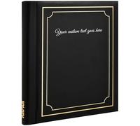 Arpan Personalised Custom Text Self Adhesive Photo Album 20 sheets, 40 Sides. (Black)
