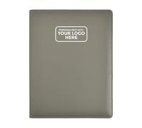 Arpan Personalised Logo 48 Pockets 96 Sides A4 Presentation Folder Document File Folder Display Book Portfolio Professional Conference Folder Faux Leather (Grey)