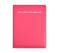 Arpan Personalised Text 48 Pockets 96 Sides A4 Presentation Folder Document File Folder Display Book Portfolio Professional Conference Folder Faux Leather (Pink)
