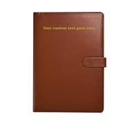 Arpan Personalised Text A4 Portfolio Case Organizer with Clipboard & Pad - Leather Portfolio Organizer | Personalised A4 Notebook & Maternity Notes Folder Personalised for Professionals (Brown)