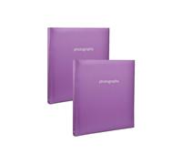 Photo Album 5x7'' Slip in Memo Book bound for 120 Photos (Pack of 2) Arpan Lavender One Size