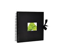 Arpan Photo Album Scrapbook DIY Memory Book Spiral Bound 50 Cream Pages 25 Sheets With Cut-Out Window Wedding Gift Guest Book