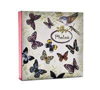 Arpan Photo Album Slip In Case Memo Album For 200 of 4\x 6'' Pictures Vintage Butterfly - Bird