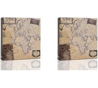 Arpan Photo Album Slip In Case Memo Photograph For 200 x 4 x 6 Inch / 10x15 cm Picture (Old Map) (Pack of 2)