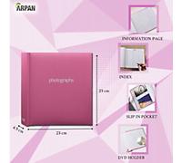 ARPAN Photo Album SM200PK-X2 200 6X4'' Pictures Pink Pack of 2