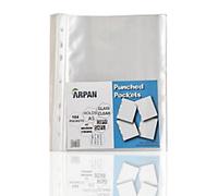 ARPAN Punched Pockets A5 Clear Transparent 45 microns PP (Polypropylene) 7 Holes ST-9606 Pack of 104