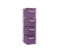 Arpan Purple 4-Drawer Storage Unit Ideal for Home/Office/Bedrooms (Purple 4-Drawer 18x25x65cm)
