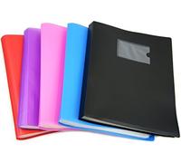 Arpan Random Colour A4 Flexi Display Portfolio Book Folder with 104 Pockets for School, Presentations, Filing, Insurance Financial Document, Interviews and CVS - 1 x Single Folder