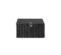 Arpan Resin Woven Hamper Storage Basket Boxes in Black | Size: Medium Arpan Black M