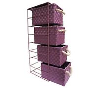 ARPAN Storage Cabinet with 4 Drawers Polypropelene Purple 18 x 25 x 65 cm