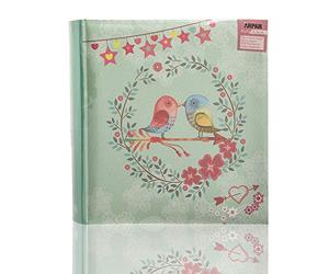 ARPAN Vintage Bird Photo Album 6x4 for 200 Photos - Slip In Memo Album with Writing Space, Index Page & CD/DVD Pocket, Large Picture Album for Photo Storage