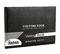 ARPAN Visitors Book CL-VKB-OR A4 Landscape Black 160 Pages 27 x 20 x 2 cm