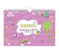 Arpan Week to View Calendar 2027 - Mums Family Calendar with 6 Columns, Organised Mum Planner for Busy Families, A4 Wall Planner with Weekly Layout, Birthday Column & Notable Dates - 2027 Calendar