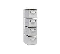 Arpan White 4 Drawer Storage Cabinet Unit Ideal For Home/office/bedrooms (4-drawer Unit -18x25xh65cm), White