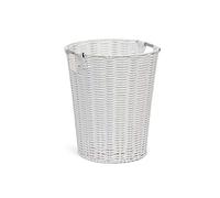 Resin Plastic Strong Round Waste Paper Bin Arpan White One Size