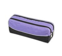 ARPAN X-Large Size Double Zip Fabric Pencil Case - Ideal for School/College/Uni.- Make Up 1 (Purple)