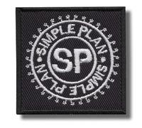 ARPatches 1x Black English Music Simple Plan Rockband Patch Badge Embroidered Iron On Applique Patch Accessory
