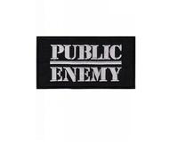 ARPatches Public Enemy Silver Hip Hop Music Patch Badge Embroidered Iron On Applique Patch Accessory
