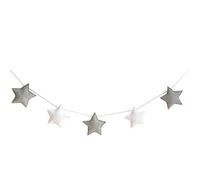 ARPELC 5Pcs Nordic Felt Stars Garland Banner Tent Bed Mat Pendants Baby Shower Bunting Ornaments for Kids Room Hanging Wall Decorations