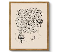 ARPEOTCY Framed Canvas Wall Art Prints, Jesus Leaves the 99 Sheep Paintings Wall Decor, Christian Art for Living Room Bedroom Bathroom Hallway Shelf Table, Bible Room Decor, 20x25cm