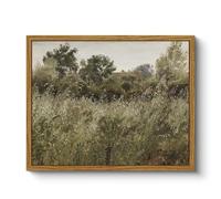 ARPEOTCY Framed Canvas Wall Art Prints, Living Room Hallway Shelf Decor, Grass Landscape Picture Paintings Wall Decor, Vintage Decor for Bedroom Bathroom Table, Aesthetic Room Decor, 20x25cm