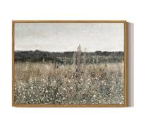 ARPEOTCY Framed Canvas Wall Art Prints, Living Room Hallway Shelf Decor, Wildflower Landscape Picture Paintings Wall Decor, Vintage Decor for Bedroom Bathroom, Aesthetic Room Decor, 30x40cm