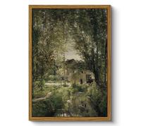 ARPEOTCY Framed Wall Art for Living Room, Vintage Cabin Canvas Wall Art Bedroom Landscape Kitchen Wall Decor Gifts for Mom, Aesthetic Wall Decor for Bedroom Office, Size A4 (21x29 cm)