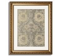 ARPEOTCY Gold Framed Pattern Wall Art, Living Room Bedroom Boho Wall Decor, Rustic Farmhouse Cottage Decor, Canvas Prints Art, Antique Picture Frame Floral Tapestry Vintage Paintings,13x16 Inch