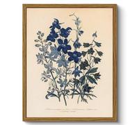 ARPEOTCY Vintage Framed Botanical Wall Art, Bedroom Bathroom Blue Flowers Pictures Art Decor, Canvas Print Retro Paintings, Home Rustic Farmhouse Neutral Decor, 8x10 Inch