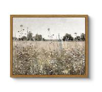 ARPEOTCY Vintage Framed Canvas Wall Art, 8x10inch, Classical Wildflowers Field Sky Farmhouse Pictures Wall Decor, Art Prints for Home Decor Aesthetic, Paintings for Living Room Office Decorations