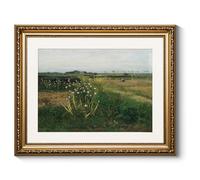 ARPEOTCY Vintage Gold Framed Wall Art Decor, Retro Field Landscape Paintings, Canvas Prints Antique Pictures Frame Artwork, Victorian Wall Decor for Living Room Bedroom Bathroom, 13x16 inch
