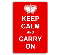 Arpilul Keep Calm and Carry On-Keep Calm and Carry On Metal Tin Sign, Motivational Plaques for Home Office Room Bar Man Cave Wall Decor (TP-2801,8x12 Inch)