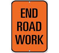ARPINO Tin Sign 12"x16" End Road Work Traffic Sign Notice Sign Caution Sign Safety Sign