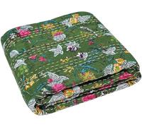 Arprani handmade cotton quilts for sale indian handblock kantha floral printed handmade quilted blanket reversible cotton blankets bohemian bedspreads