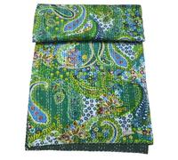 Arprani indian vintage kantha quilt set handmade cotton throw blanket bedspread gudari paisley bohemian bedspreads boho queen size quilt