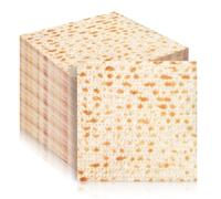 ARQRHTLY 200 Pcs Passover Napkins 13 Inches Happy Passover Paper Dinner Napkins Disposable Pesach Tableware for Seder Jewish Holiday Party Family Lunch Kitchen Dining Room Decoration Supplies (Matzo)
