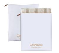 ARQRHTLY 4 Pack Cashmere Sweater Storage Bags, Large Breathable Washable Pure Cotton Zipper Pouch Organizers Covers Bags for Cashmere Wool Sweaters Clothing Saree Storage Protection, 17 x 14 inch